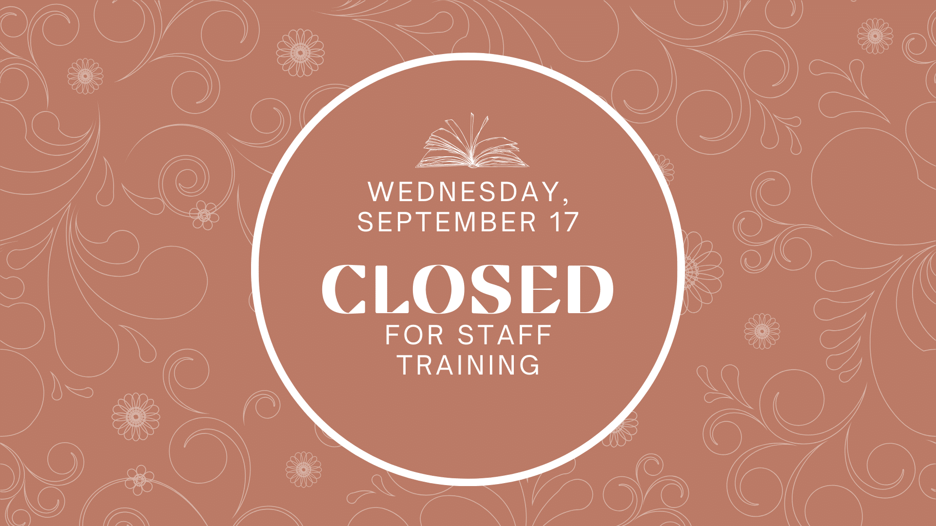 Library closes 9/17
