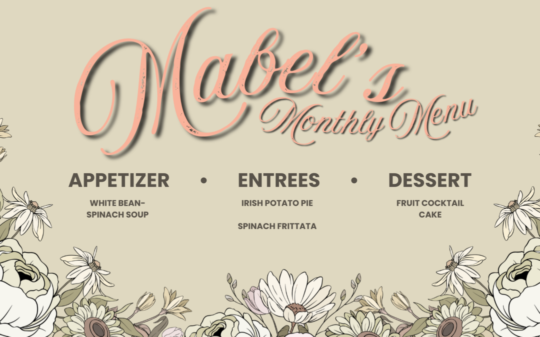 Mabel's Monthly Menu